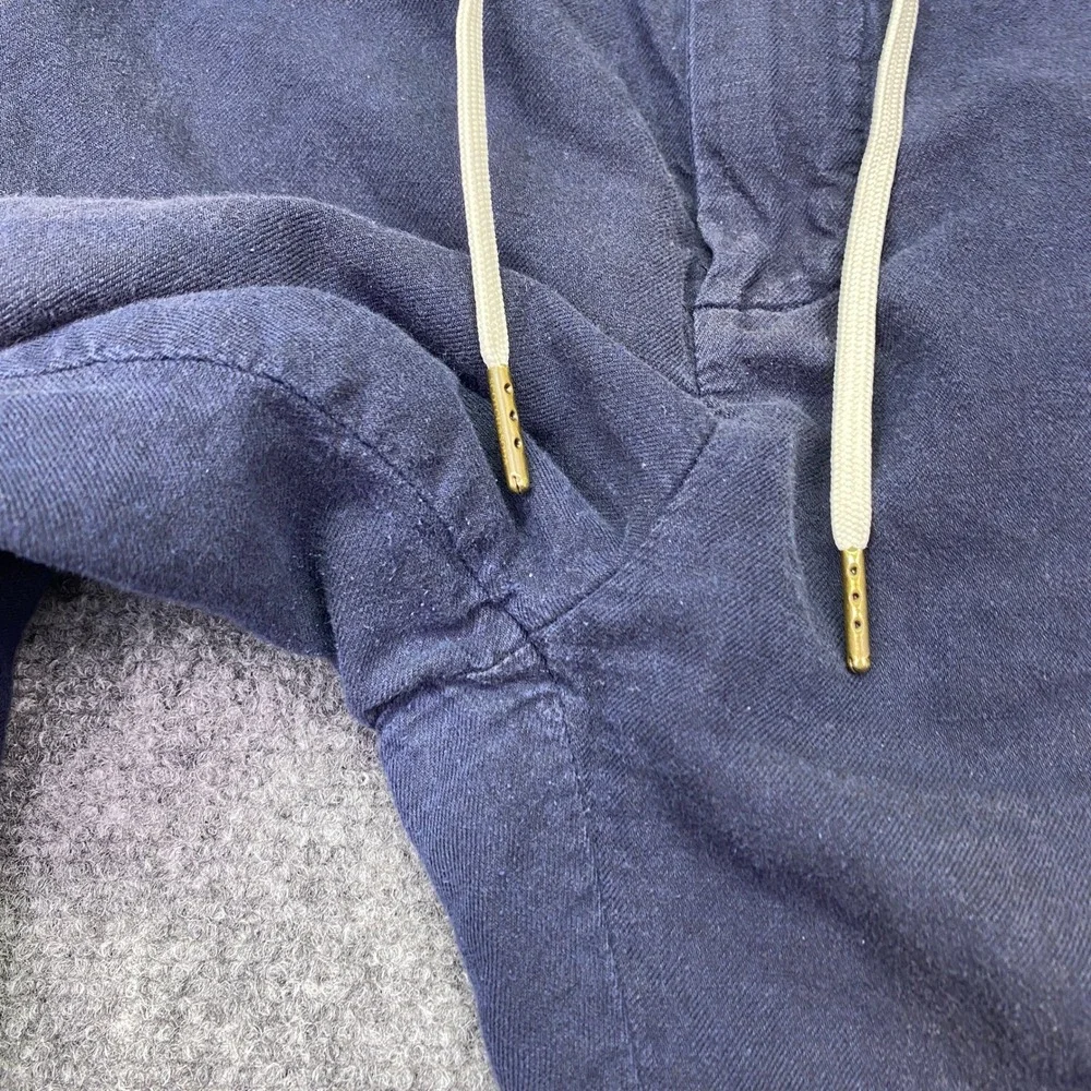 Scotch & Soda Warren Navy Blue Organic Cotton Linen Blend Drawstring Pants Sz 32